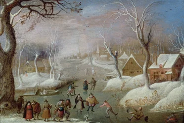 Winter Landscape with Skaters